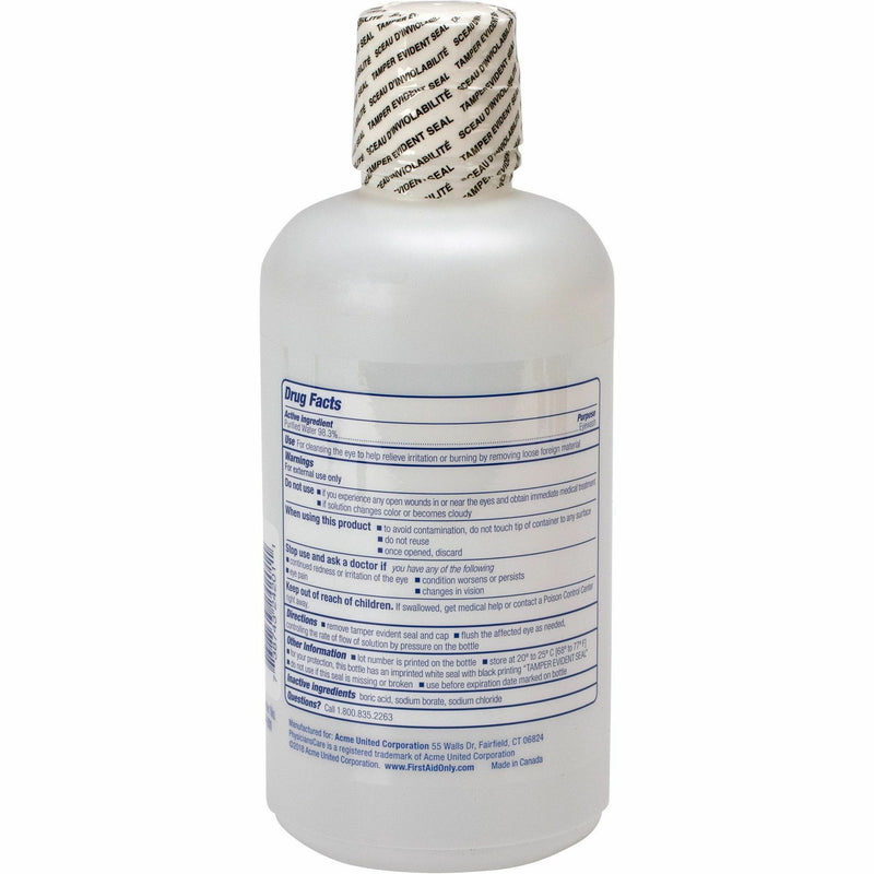 First Aid Only Sterile Ophthalmic Solution Eyewash, 1 quart, Sterile, For Eye Burning, Irritated Eyes (FAO24201) Each