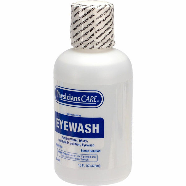 First Aid Only Sterile Ophthalmic Solution Eyewash, 16 fl oz, Sterile, For Eye Burning, Irritated Eyes (FAO24101) Each