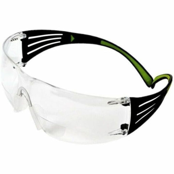 3M SecureFit Protective Eyewear, Polycarbonate, Plastic, Nose Bridge, Comfortable, Anti-fog, Impact Resistant, Frameless, Rubber Tipped Temples, Adjustable Temple, Soft, Diopter Lens (MMMSF425AF) Each