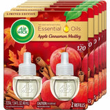 Air Wick Apple Scented Oil, Oil, 0.6 fl oz (0 quart), Apple Cinnamon Medley, 60 Day, 2/Pack, 6/Carton, Long Lasting (RAC95499CT) Case of 6