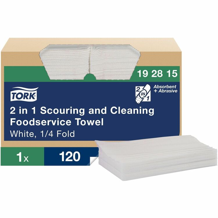 Tork 2 in 1 Wiper, 1-Ply, 13" x 21", White, 120/Carton (TRK192815) Case of 120