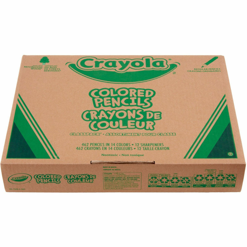 Crayola 462-Piece Class Pack Colored Pencils, 462/Pack (CYO687509) Pack of 462