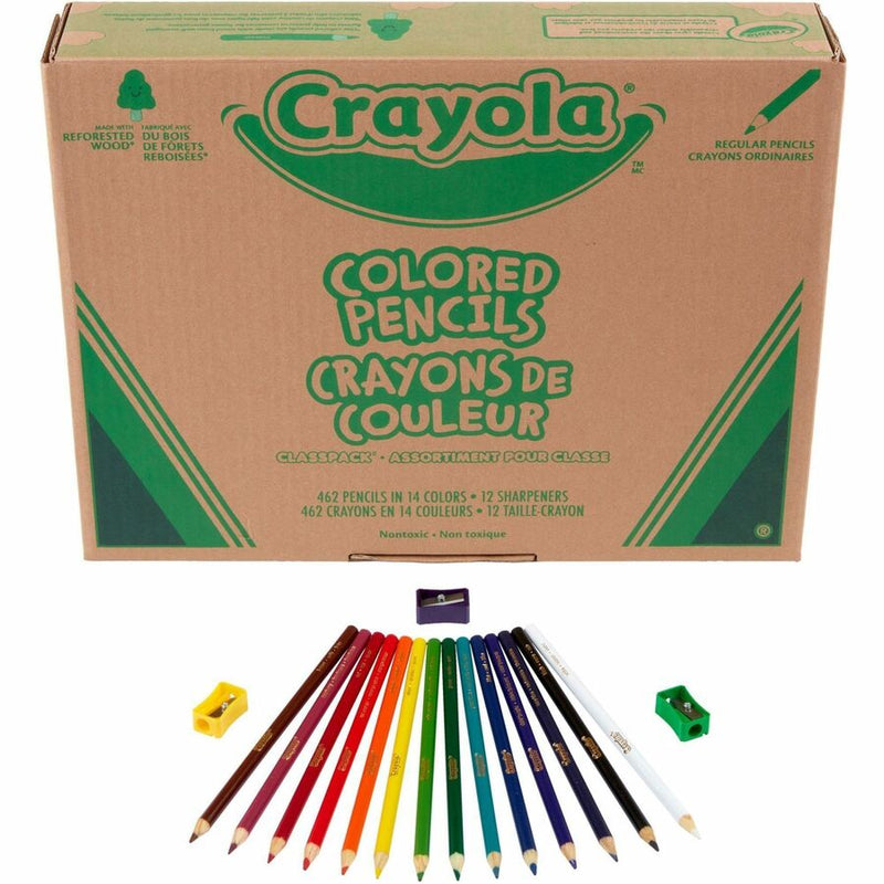 Crayola 462-Piece Class Pack Colored Pencils, 462/Pack (CYO687509) Pack of 462