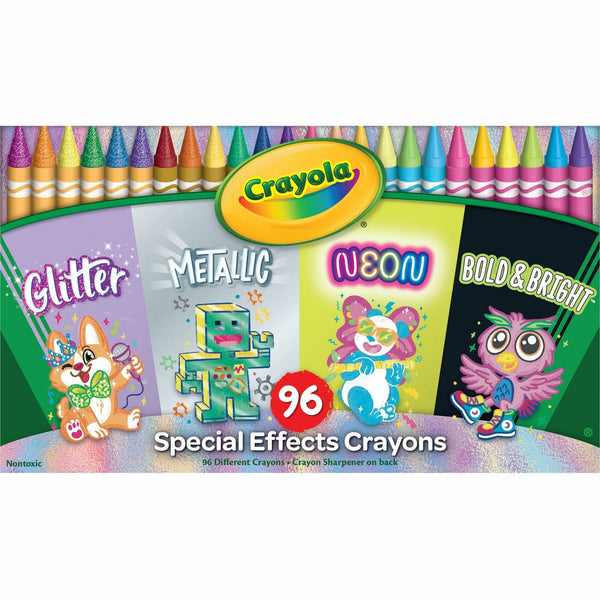 Crayola Special Effects Crayon Set, Assorted, 96/Pack (CYO523476) Pack of 96