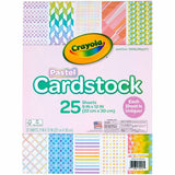 Crayola Pastel Cardstock, Greeting Card, Gift, Cardmaking, Decoration, 25 Piece(s), Patterns (CYO990053) Pack of 25