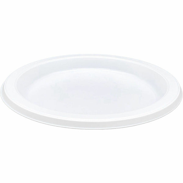 Genuine Joe 7" Disposable Plastic Plates, White, 125/Pack, 8/Carton (GJO10331CT) Case of 1000