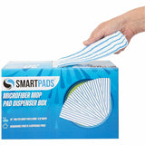 Monarch Microfiber Wet/Dry Mop Pad Refills, 5" Width x 18" Depth, Woven, MicroFiber, White/Blue, 30/Box (MONM901RMPBL) Box of 30