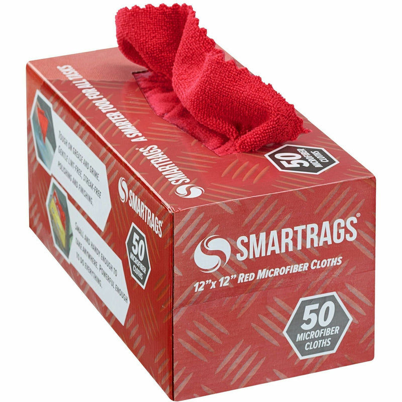 Monarch Smart Rags Microfiber Cloths, Red, 12" x 16", 50/Box (MONM950R) Box of 50