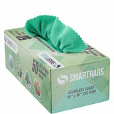 Monarch Smart Rags Microfiber Cloths, Green, 16" x 16", 215 GSM, 50/Box (MONM931G) Box of 50