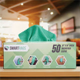 Monarch Smart Rags Microfiber Cloths, Green, 16" x 16", 215 GSM, 50/Box (MONM931G) Box of 50