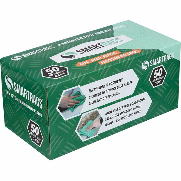 Monarch Smart Rags Microfiber Cloths, Green, 12" x 16", 50/Box (MONM950G) Box of 50