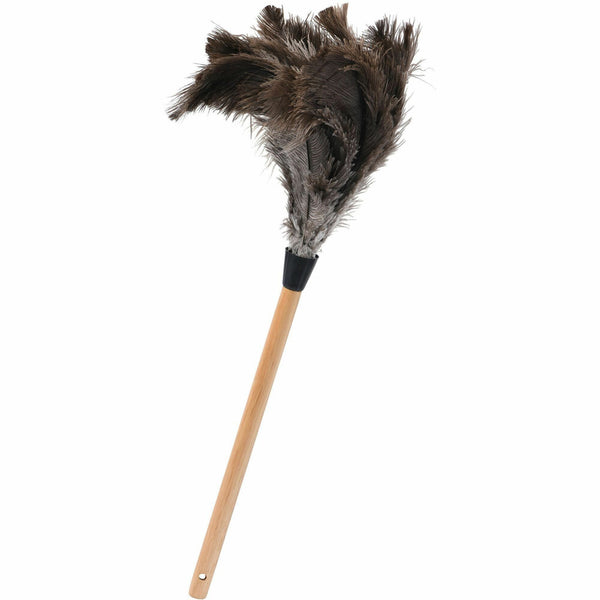 Tatco Feather Duster, 12" Handle Length, 23" Overall Length, Wood Handle, Brown (TCO41300) Each