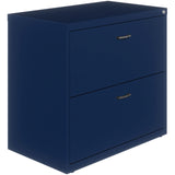 NuSparc 2-Drawer Lateral File, 30" Width x 17.6" Depth x 27.7" Height, Blue, Steel (NPRLF218AANY) Each