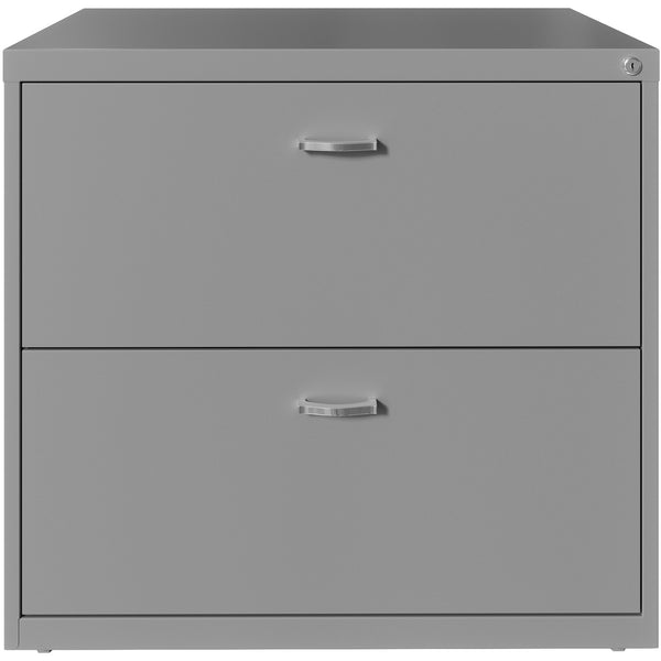 NuSparc 2-Drawer Lateral File, 30" Width x 17.6" Depth x 27.7" Height, Gray, Steel (NPRLF218AASR) Each