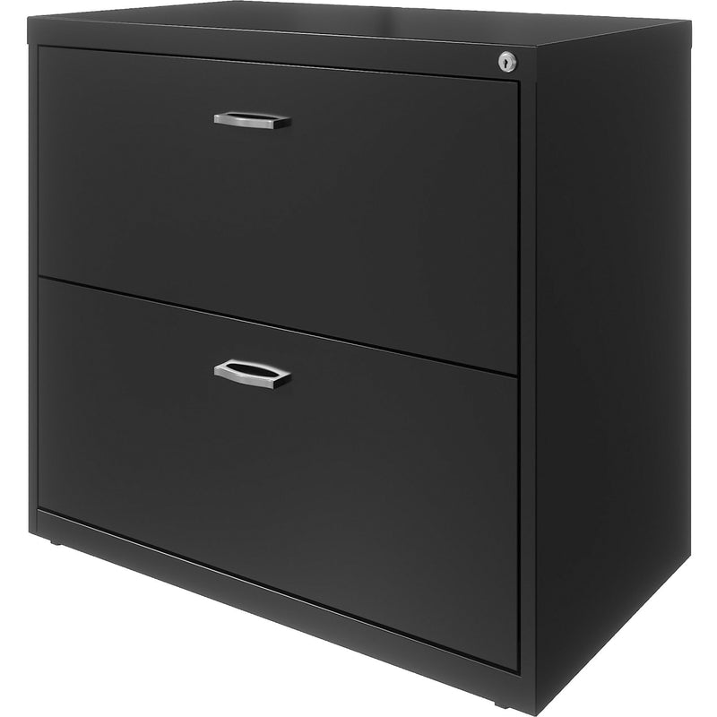 NuSparc 2-Drawer Lateral File, 30" Width x 17.6" Depth x 27.7" Height, Black, Steel (NPRLF218AABK) Each