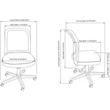 NuSparc Armless Task Chair, Fabric Seat, Black (NPRCH302MNBK) Each