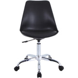 NuSparc Padded Seat Poly Task Chair, High Back, 5-star Base, Black (NPRCH303CNBK) Each