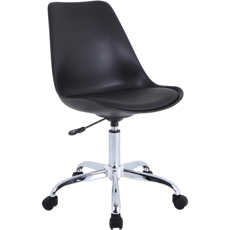 NuSparc Padded Seat Poly Task Chair, High Back, 5-star Base, Black (NPRCH303CNBK) Each