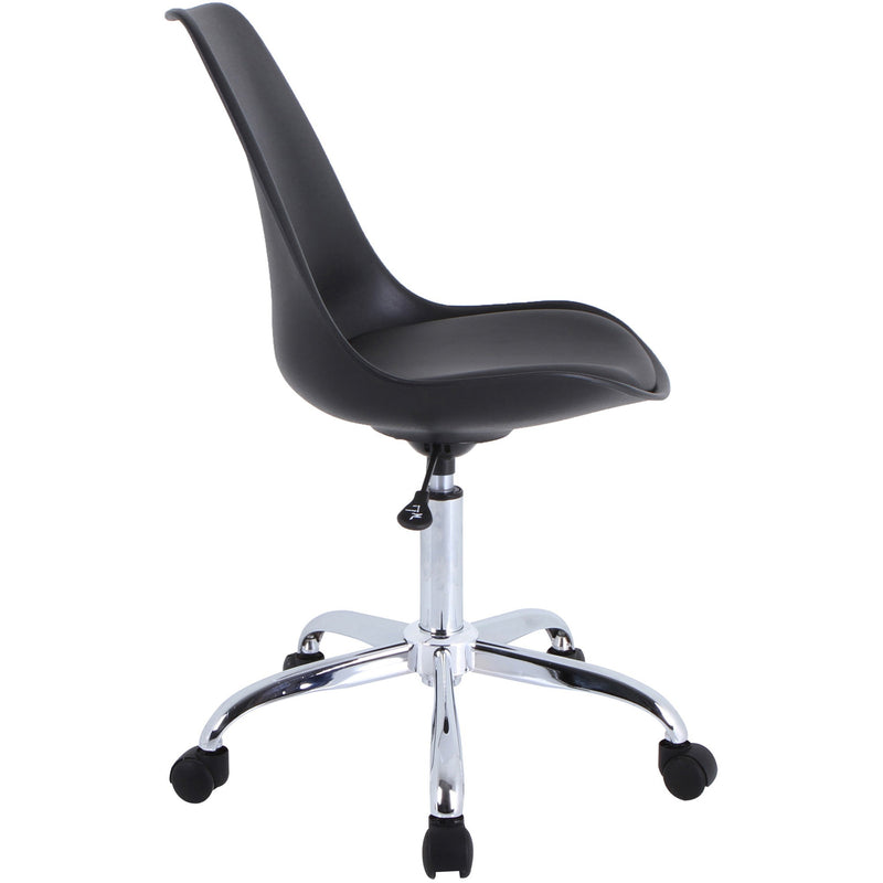 NuSparc Padded Seat Poly Task Chair, High Back, 5-star Base, Black (NPRCH303CNBK) Each