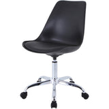 NuSparc Padded Seat Poly Task Chair, High Back, 5-star Base, Black (NPRCH303CNBK) Each