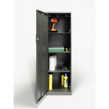 NuSparc Personal Storage Cabinet, 18" Length x 14.2" Width x 46.4" Height, 4 x Shelves, Graphite, Steel (NPRSC418ZZML) Each