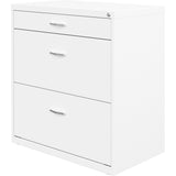 NuSparc Pencil Drawer Lateral File, 30" Width x 17.6" Depth x 31.7" Height, White, Steel (NPRLF318BBWE) Each