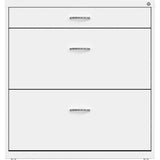 NuSparc Pencil Drawer Lateral File, 30" Width x 17.6" Depth x 31.7" Height, White, Steel (NPRLF318BBWE) Each