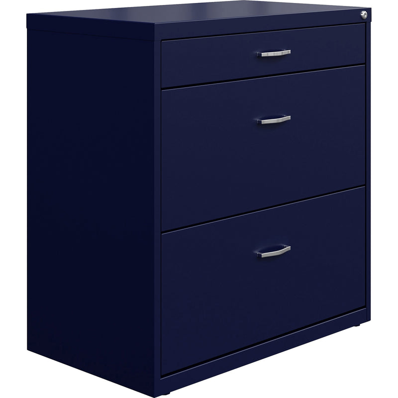 NuSparc Pencil Drawer Lateral File, 30" Width x 17.6" Depth x 31.7" Height, Navy, Steel (NPRLF318BBNY) Each