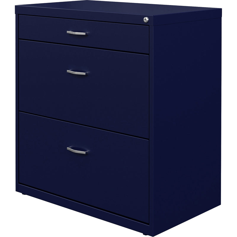 NuSparc Pencil Drawer Lateral File, 30" Width x 17.6" Depth x 31.7" Height, Navy, Steel (NPRLF318BBNY) Each