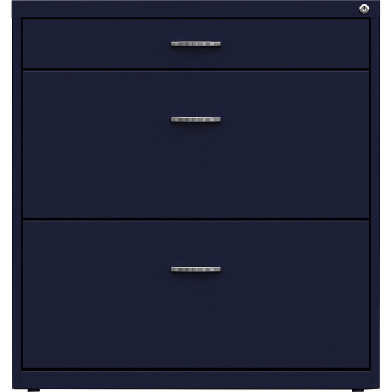 NuSparc Pencil Drawer Lateral File, 30" Width x 17.6" Depth x 31.7" Height, Navy, Steel (NPRLF318BBNY) Each