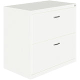 NuSparc 2-Drawer Lateral File, 30" Width x 17.6" Depth x 27.7" Height, White, Steel (NPRLF218AAWE) Each