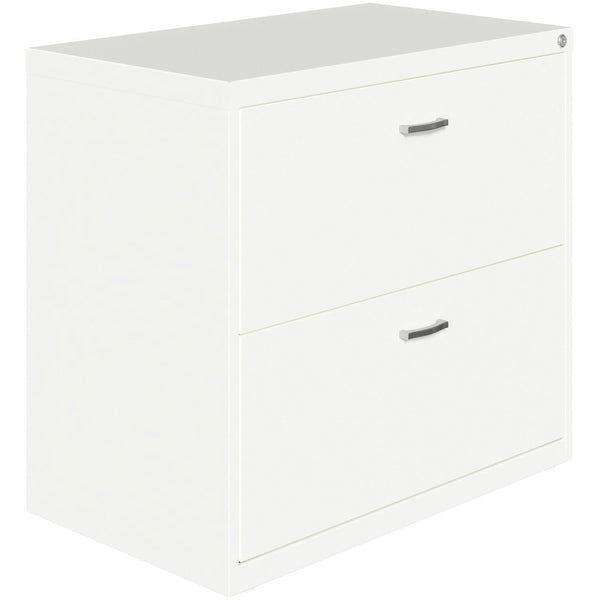 NuSparc 2-Drawer Lateral File, 30" Width x 17.6" Depth x 27.7" Height, White, Steel (NPRLF218AAWE) Each