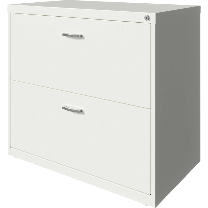 NuSparc 2-Drawer Lateral File, 30" Width x 17.6" Depth x 27.7" Height, White, Steel (NPRLF218AAWE) Each