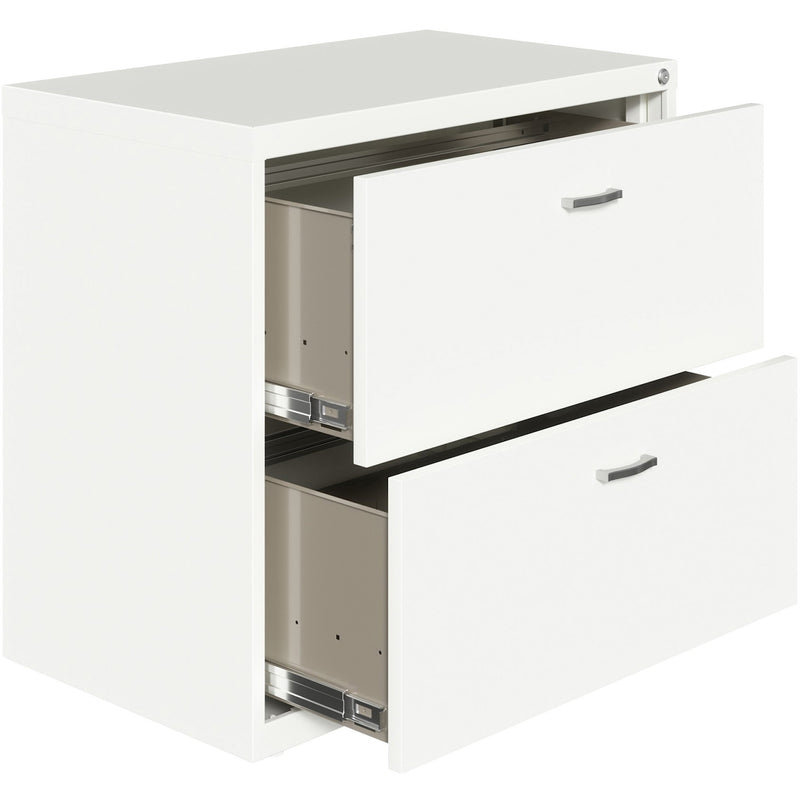 NuSparc 2-Drawer Lateral File, 30" Width x 17.6" Depth x 27.7" Height, White, Steel (NPRLF218AAWE) Each