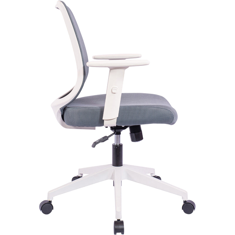 NuSparc Mid-Back Task Chair, Fabric Back, Mid Back, 5-star Base, Gray, Armrest (NPRCH201MAGY) Each