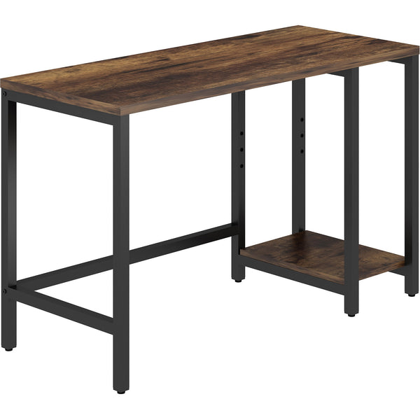 NuSparc Metal Frame Desk, Vintage Oak, Black Top, Contemporary Style, 220 lb Capacity x 47.20" Width x 19.70" Depth x 1" Thickness, 29.50" Height (NPRDK101NRRK) Each