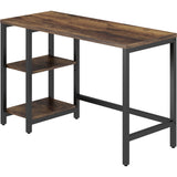 NuSparc Metal Frame Desk, Vintage Oak, Black Top, Contemporary Style, 220 lb Capacity x 47.20" Width x 19.70" Depth x 1" Thickness, 29.50" Height (NPRDK101NRRK) Each