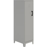 NuSparc Personal Locker, 4 Shelves, 53.3" Height x 14.2" Width x 18" Depth, Silver, Steel, TAA Compliant (NPRSL418ZZSR) Each