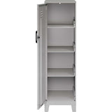 NuSparc Personal Locker, 4 Shelves, 53.3" Height x 14.2" Width x 18" Depth, Silver, Steel, TAA Compliant (NPRSL418ZZSR) Each