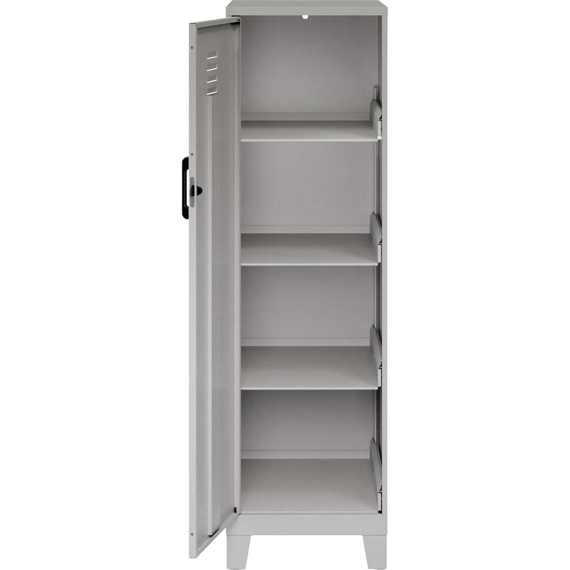 NuSparc Personal Locker, 4 Shelves, 53.3" Height x 14.2" Width x 18" Depth, Silver, Steel, TAA Compliant (NPRSL418ZZSR) Each