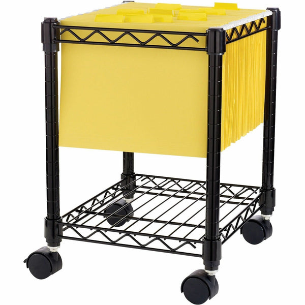 NuSparc Compact Mobile Cart, 4 Casters, 15.50" Width x 14" Depth x 19.50" Height, Metal Frame, Black (NPRCT100ZZBK) Each