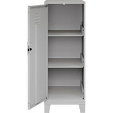 NuSparc Personal Locker, 3 Shelves, 42.5" Height x 14.2" Width x 18" Depth, Silver, Steel, TAA Compliant (NPRSL318ZZSR) Each