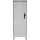 NuSparc Personal Locker, 3 Shelves, 42.5" Height x 14.2" Width x 18" Depth, Silver, Steel, TAA Compliant (NPRSL318ZZSR) Each