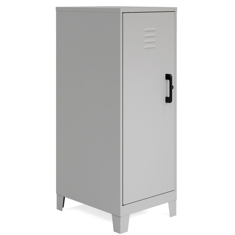 NuSparc Personal Locker, 3 Shelves, 42.5" Height x 14.2" Width x 18" Depth, Silver, Steel, TAA Compliant (NPRSL318ZZSR) Each