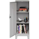 NuSparc Personal Locker, 3 Shelves, 42.5" Height x 14.2" Width x 18" Depth, Silver, Steel, TAA Compliant (NPRSL318ZZSR) Each