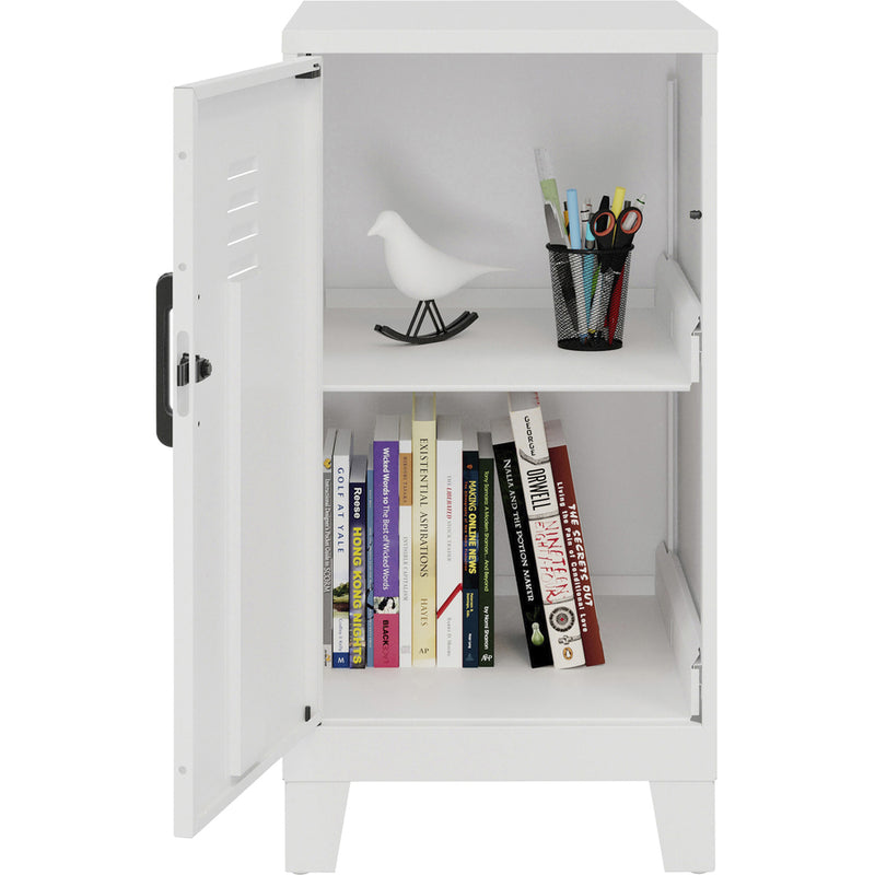 NuSparc Personal Locker, 2 Shelves, 27.5" Height x 14.2" Width x 18" Depth, White, Steel (NPRSL218ZZWE) Each