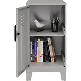 NuSparc Personal Locker, 2 Shelves, 27.5" Height x 14.2" Width x 18" Depth, Silver, Steel (NPRSL218ZZSR) Each