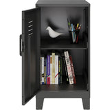 NuSparc Personal Locker, 2 Shelves, 27.5" Height x 14.2" Width x 18" Depth, Black, Steel (NPRSL218ZZBK) Each