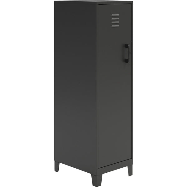 NuSparc Personal Locker, 4 Shelves, 53.3" Height x 14.2" Width x 18" Depth, Black, Steel, TAA Compliant (NPRSL418ZZBK) Each