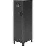 NuSparc Personal Locker, 4 Shelves, 53.3" Height x 14.2" Width x 18" Depth, Black, Steel, TAA Compliant (NPRSL418ZZBK) Each